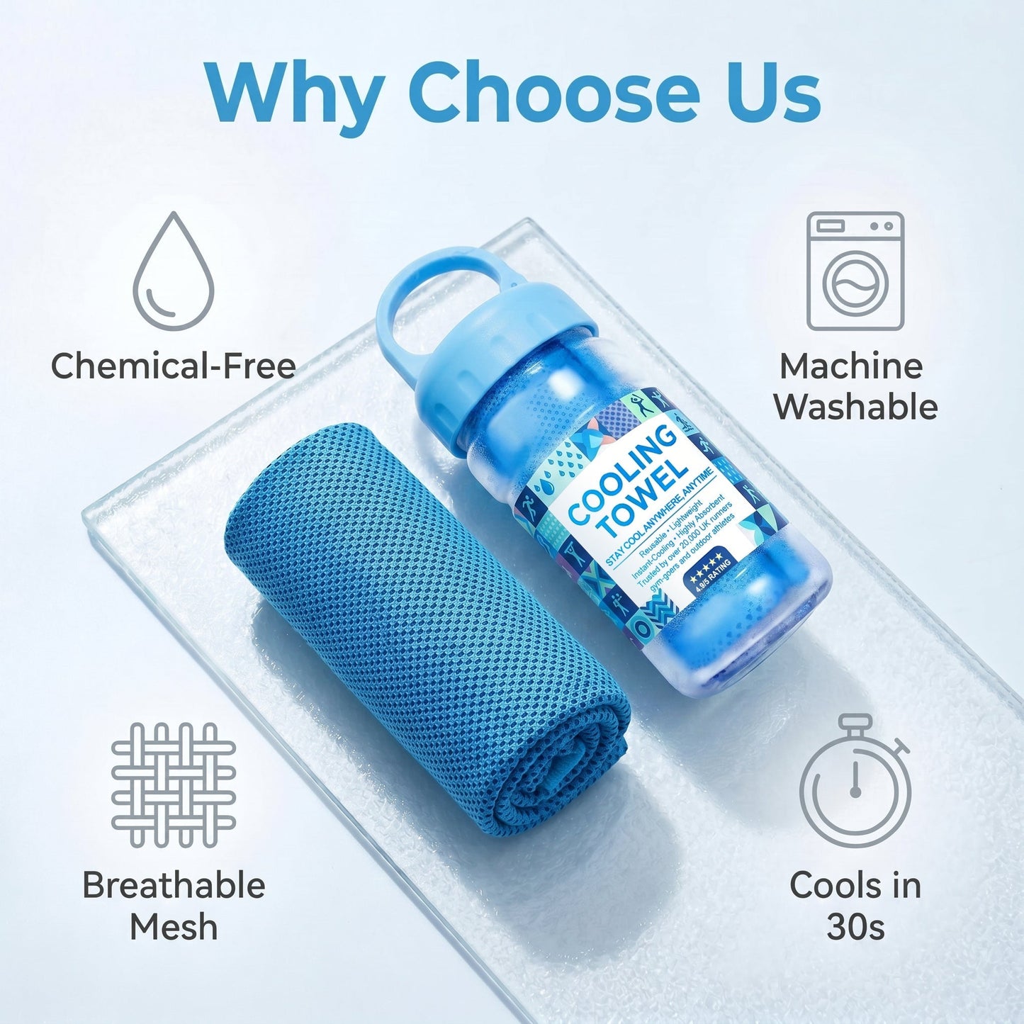⏰Last Day 50% off丨💦LUCKYSONG®Cold Sweat Towel You Can Use Anywhere,Ready to use anytime! Reusable, soft and absorbent, portable cooling❄️
