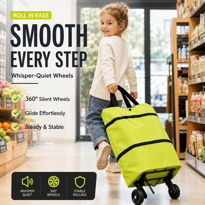 🔥 HOT SALE 50% OFF | LUCKYSONG® Foldable 2-in-1 Shopping Bag – Compact, Expandable & Reusable for Everyday Carry