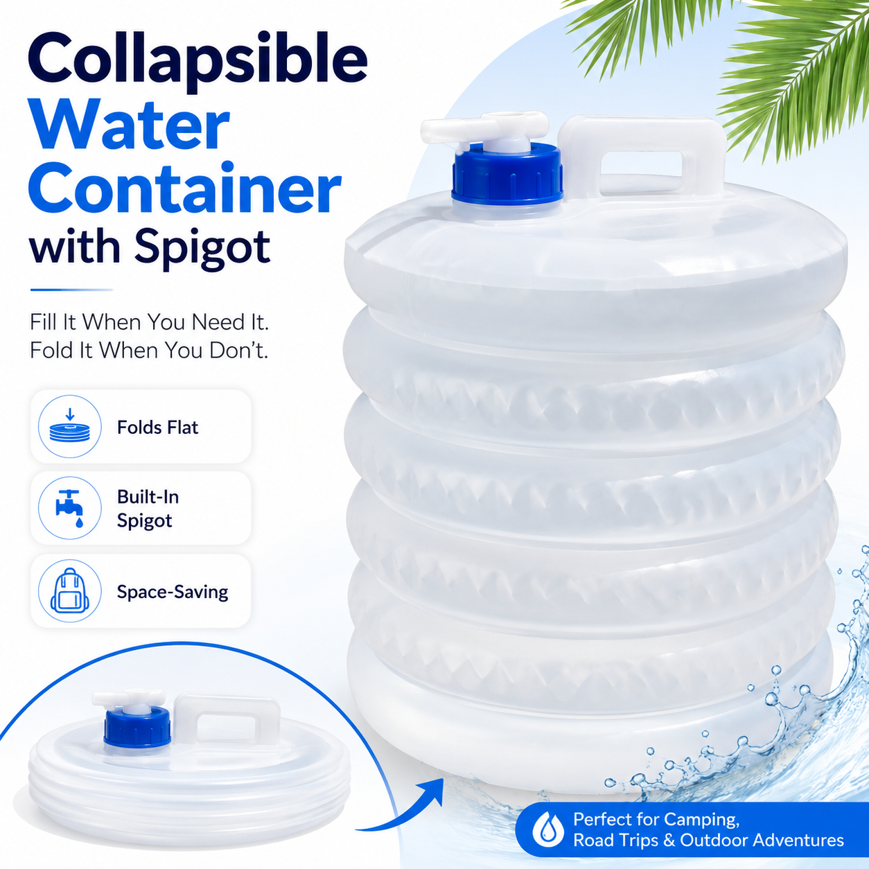 ☀️ Summer Sale: 50% OFF 💧 SVOZK® Collapsible Water Container with Spigot