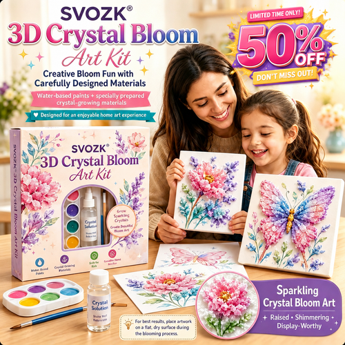 🔥 Save 50% by Ordering Today丨🌸 SVOZK® 3D Crystal Bloom Art Kit – Turn Flat Paintings Into Sparkling 3D Art 🎨