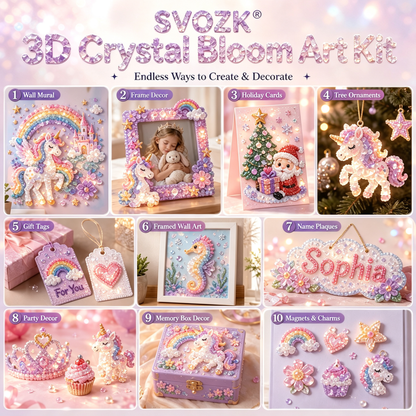 🔥 Save 50% by Ordering Today丨🌸 SVOZK® 3D Crystal Bloom Art Kit – Turn Flat Paintings Into Sparkling 3D Art 🎨