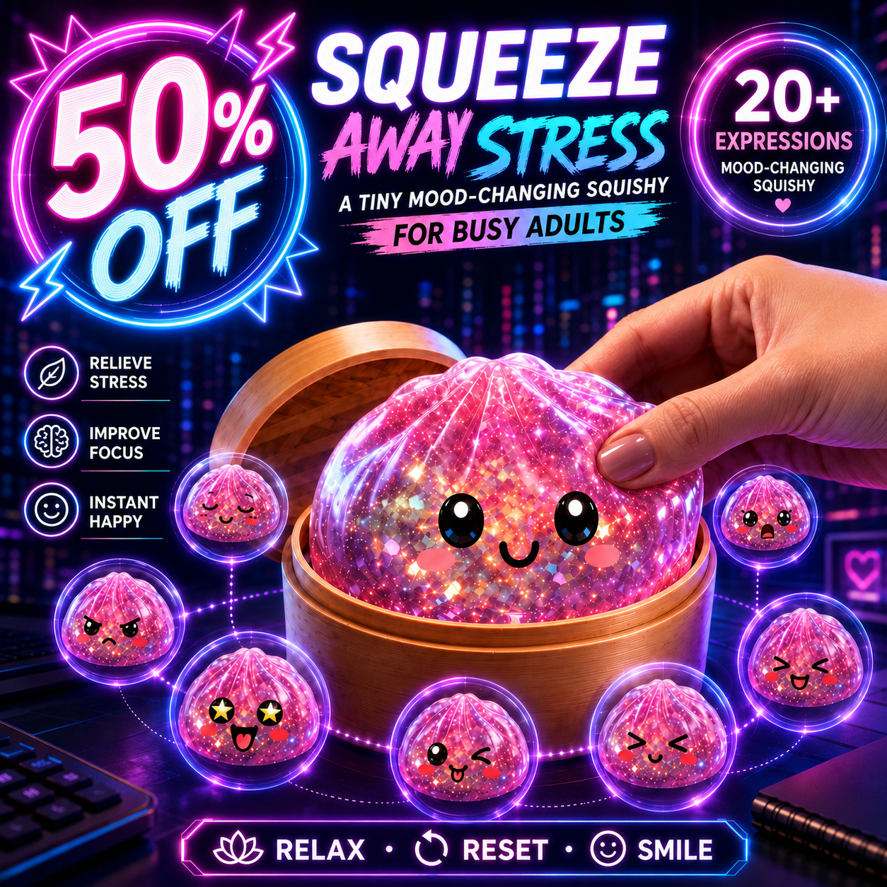 😆 Surprise！🎁 One More Toaimer® Dumpling Squishy? Make Someone Smile With 70% OFF 🥟✨