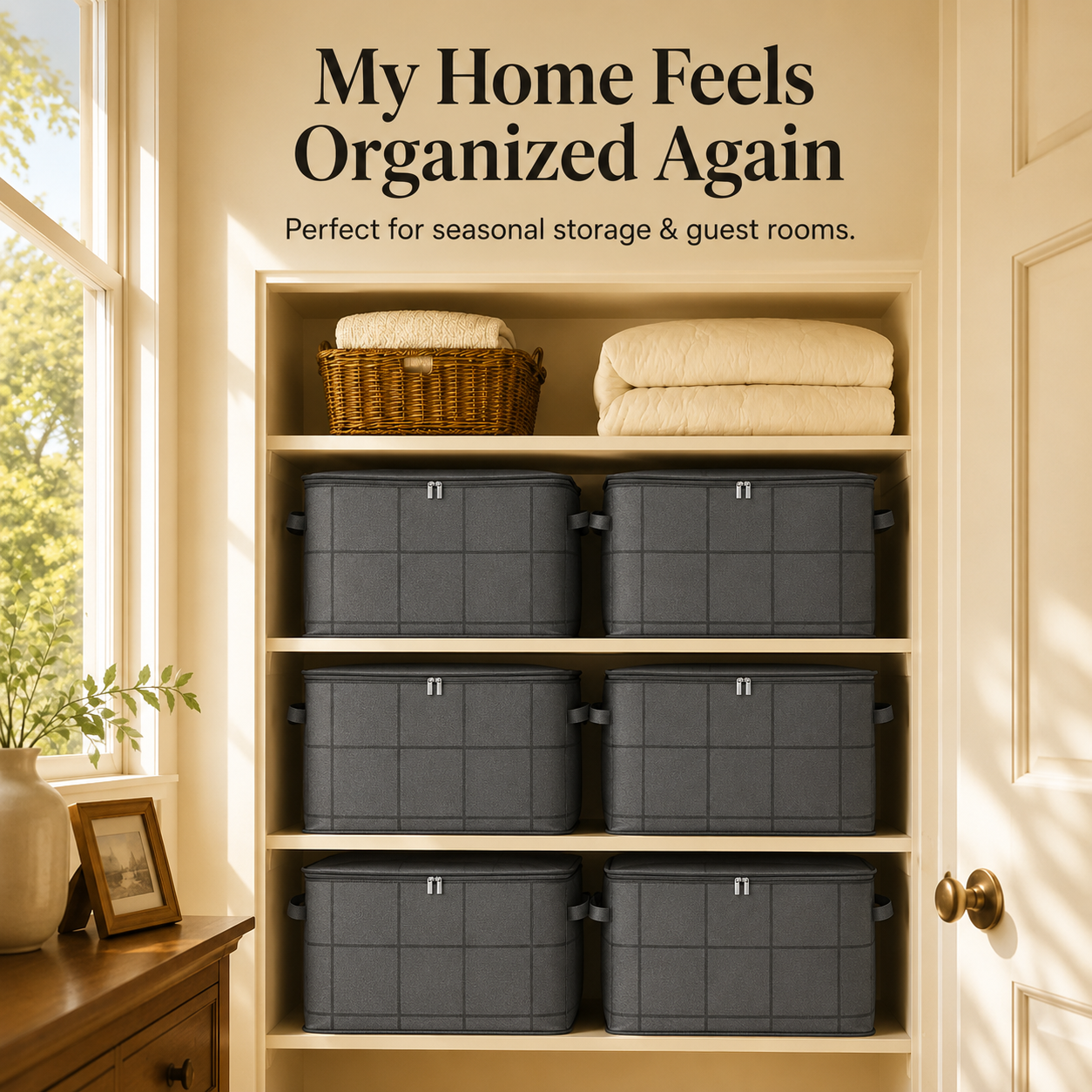 🔥 SVOZK® New Arrival! Buy one, get one free plus 50% discount. Dustproof storage box for bedding
