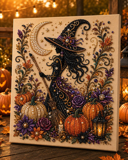 👻✨ IEY® Halloween Pearl Art DIY Kit with Frame – Turn Tiny Pearls into Spooky-Cute Magic 🎃 (📦 Buy 2 & Get FREE Shipping)