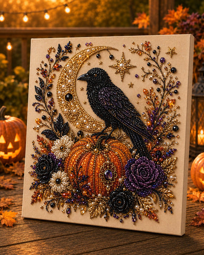👻✨ IEY® Halloween Pearl Art DIY Kit with Frame – Turn Tiny Pearls into Spooky-Cute Magic 🎃 (📦 Buy 2 & Get FREE Shipping)