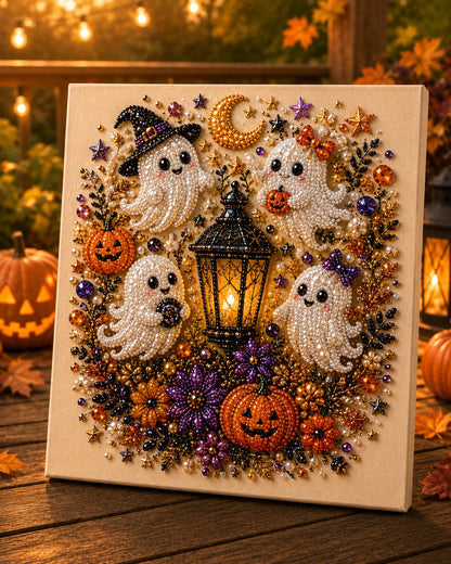 👻✨ IEY® Halloween Pearl Art DIY Kit with Frame – Turn Tiny Pearls into Spooky-Cute Magic 🎃 (📦 Buy 2 & Get FREE Shipping)