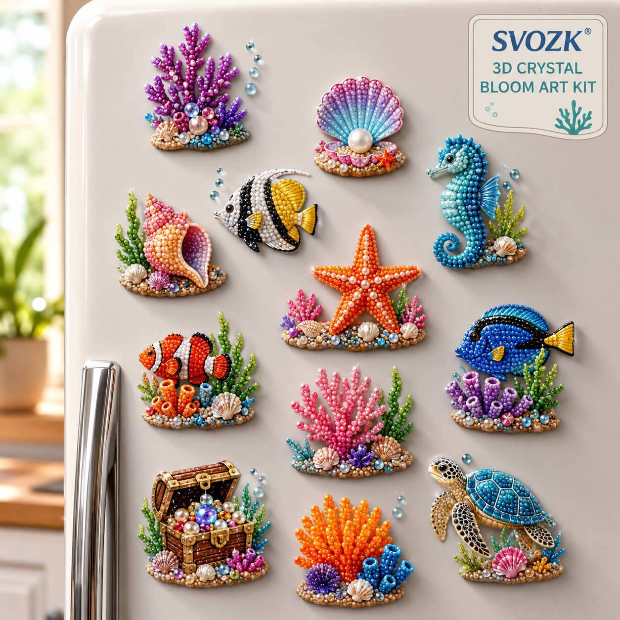 🔥 Save 50% by Ordering Today丨🌸 SVOZK® 3D Crystal Bloom Art Kit – Turn Flat Paintings Into Sparkling 3D Art 🎨