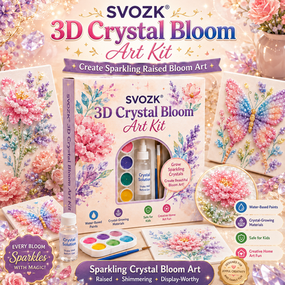 🔥 Save 50% by Ordering Today丨🌸 SVOZK® 3D Crystal Bloom Art Kit – Turn Flat Paintings Into Sparkling 3D Art 🎨