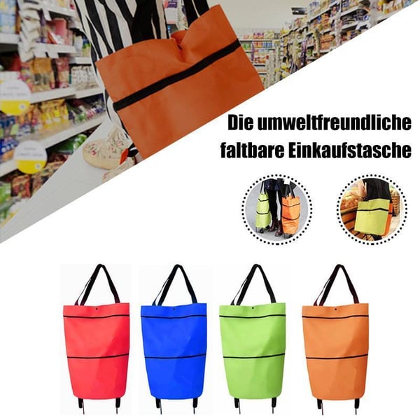 🔥 HOT SALE 50% OFF | LUCKYSONG® Foldable 2-in-1 Shopping Bag – Compact, Expandable & Reusable for Everyday Carry