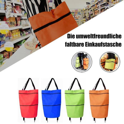 🔥 HOT SALE 50% OFF | LUCKYSONG® Foldable 2-in-1 Shopping Bag – Compact, Expandable & Reusable for Everyday Carry
